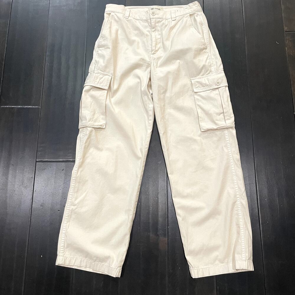 Madewell Jeans Low Slung Cargo Cream Jeans Women's Size 27